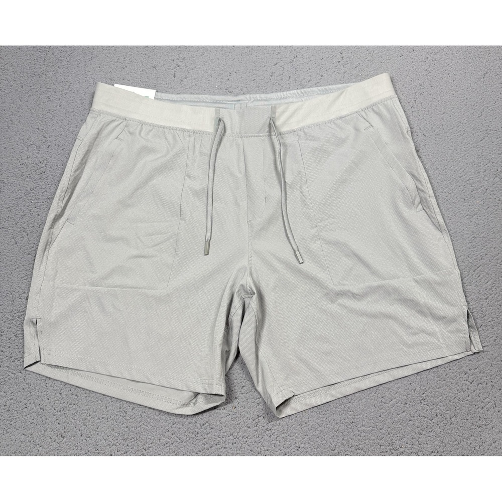 NWT Crane Shorts Mens XL Gray Microfiber 7 Inseam Athletic Running Training